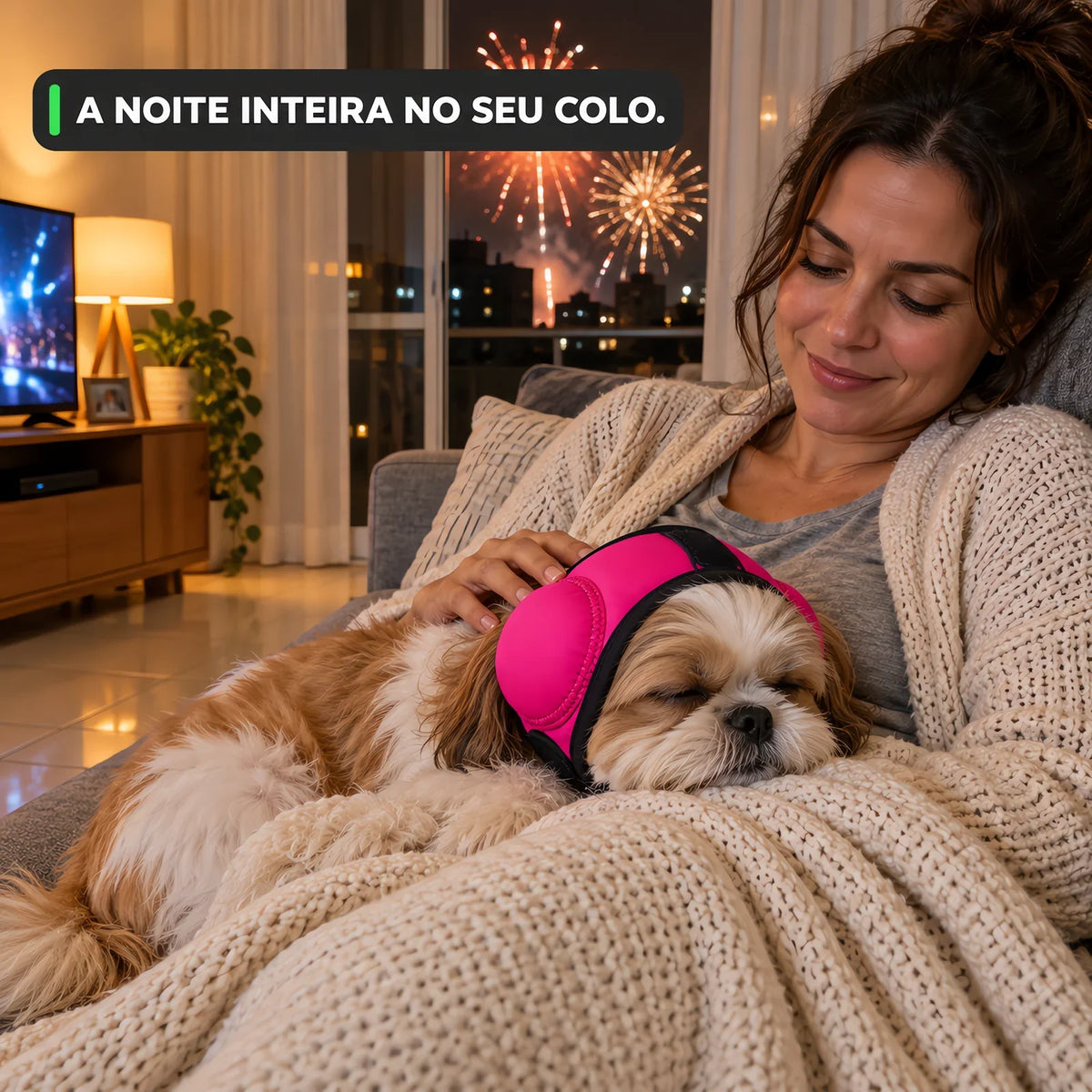 Protetor de Orelha para Cachorro Antirruído - CalmaTotal™ Petuu
